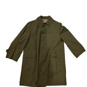 Vintage‎ 1960s TAC by Fabrini Olive Car Coat - Made in Japan - Men's Medium